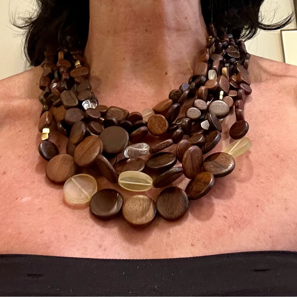 Vintage Jay Strongwater 7 Strand Choker and Earring Set - Picture 13 of 16